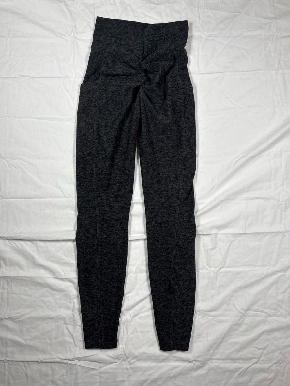 Bombshell Sportswear Heathered Gray High-Waist Support Leggings W/ Pockets - Picture 10 of 10